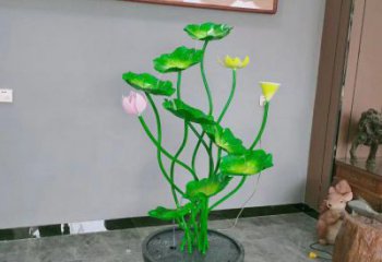 雅安荷花雕塑異型優選，城市裝飾，展示荷花雕塑定做