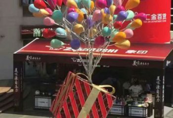 嘉黎氣球樹雕塑承接，美陳雕塑，玻璃鋼氣球樹雕塑制造