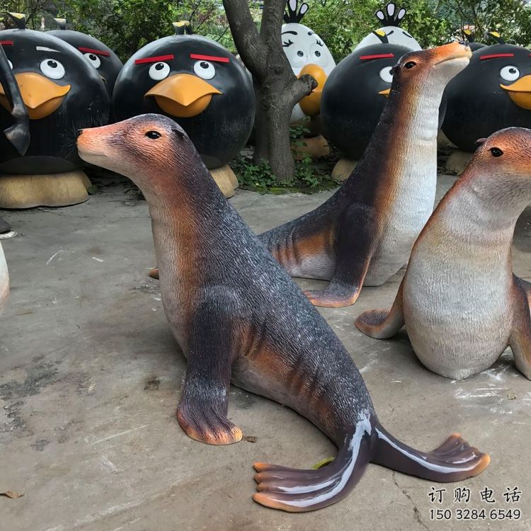 阿克蘇園林海豹雕塑