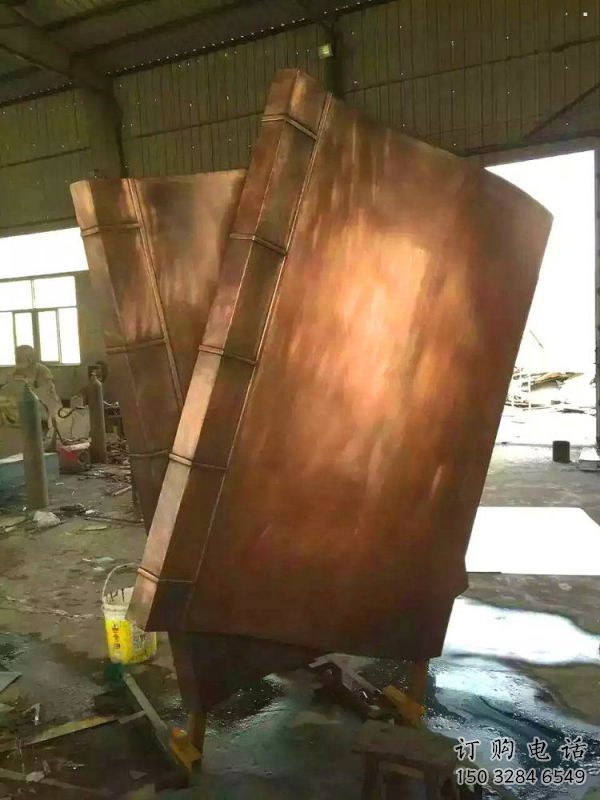 伊犁鑄銅書籍供應，街景小品，銅書籍雕塑廠家優價