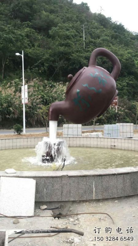 湖州小區天壺標志雕塑，多彩藝術，天壺雕塑生產廠家