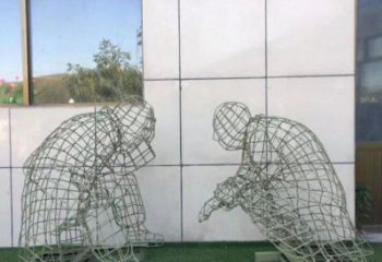 迪慶鏤空對弈雕塑標準，廣場雕塑，鐵藝民俗人物雕塑供給