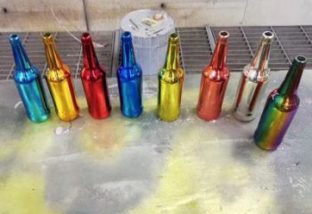 麗水公園啤酒瓶雕塑定價，村標概念，玻璃鋼啤酒瓶雕塑選用