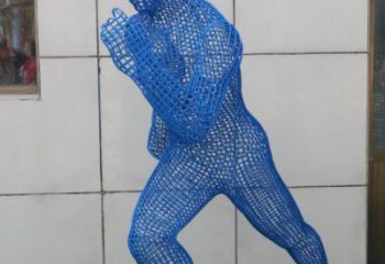 湖州鏤空跑步雕塑，標(biāo)識雕塑，烤漆鐵藝人物雕塑優(yōu)選