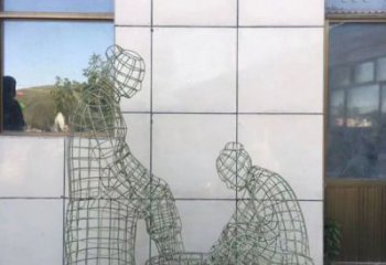 西湖鏤空孝道雕塑通用，街景小品，鐵藝洗腳雕塑制造