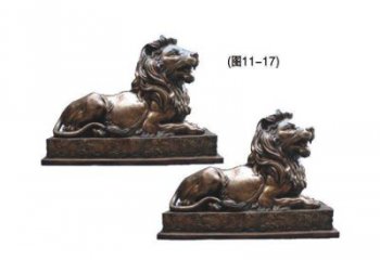 金華公園獅子雕塑供求，景觀雕塑，鑄銅趴獅雕塑優選