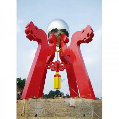 燈籠雕塑訂做，景區雕塑，烤漆不銹鋼燈籠雕塑定價