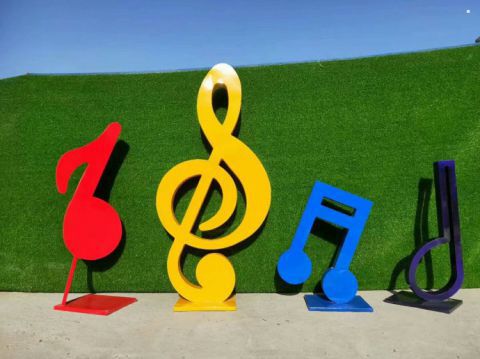 房地產音符雕塑 現代景觀擺件 幾何雕塑